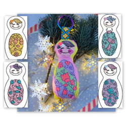 ADVENTSKALENDER 19. Dezember - Stickserie ITH - Anhänger Matroschka